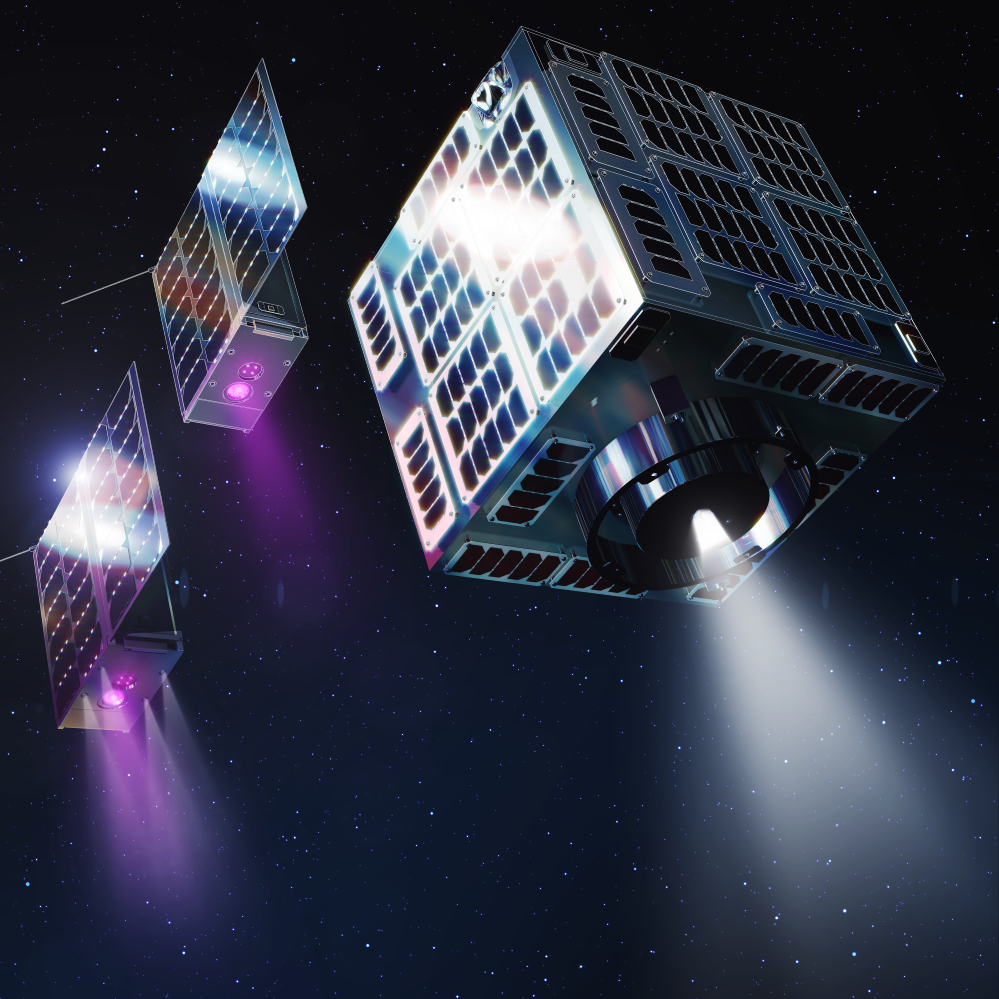 3 satellites equipped with Pale Blue's water-based thrusters